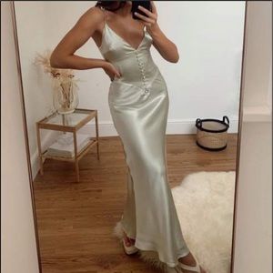 NWT Bardot Pistachio Zelda Slip Dress